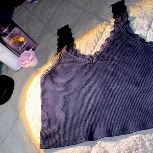 size sm american eagle navy blue lacy tank